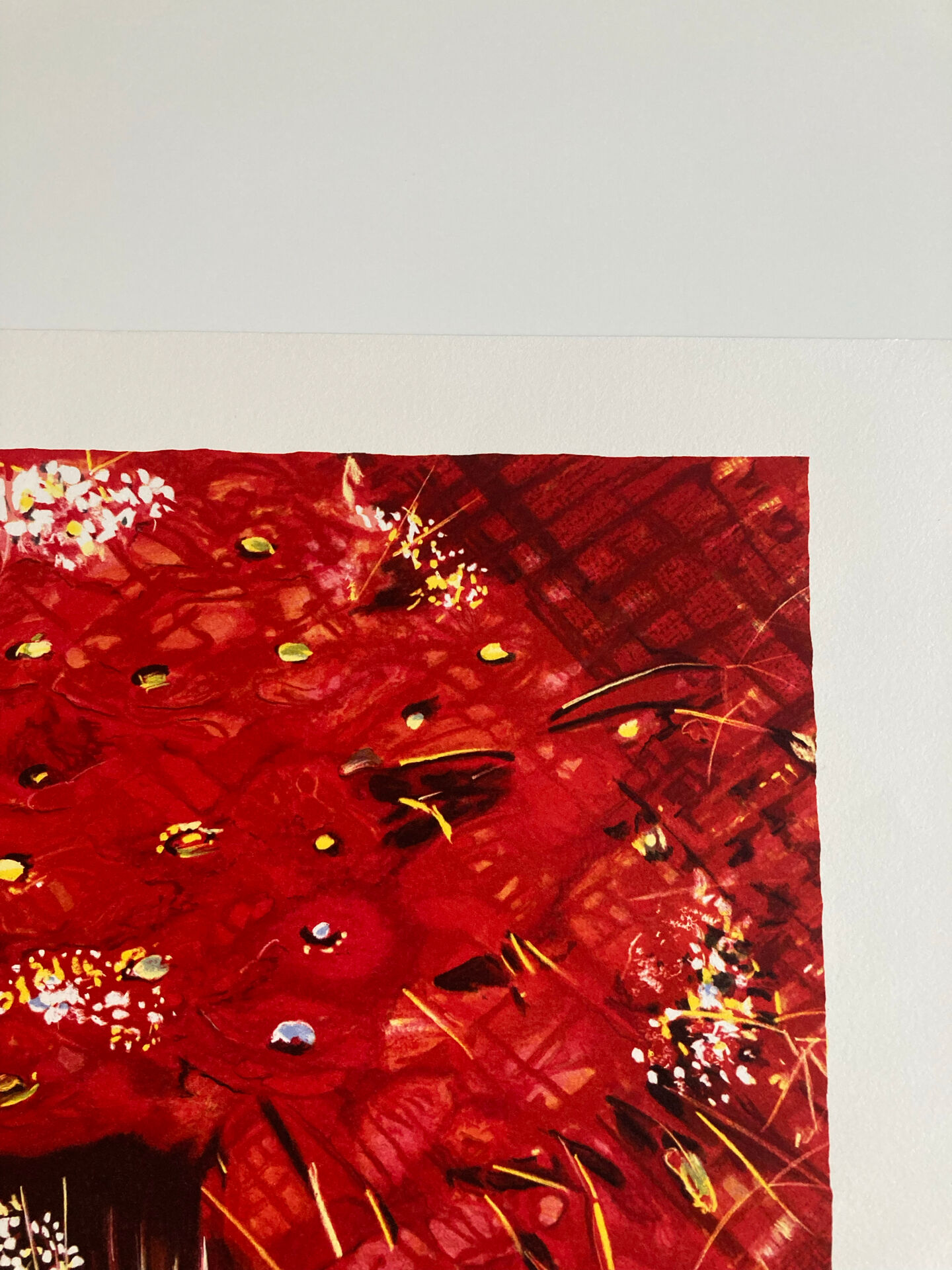 Lithographie (EA) signée Michel Henry - Bouquet Rouge 2005