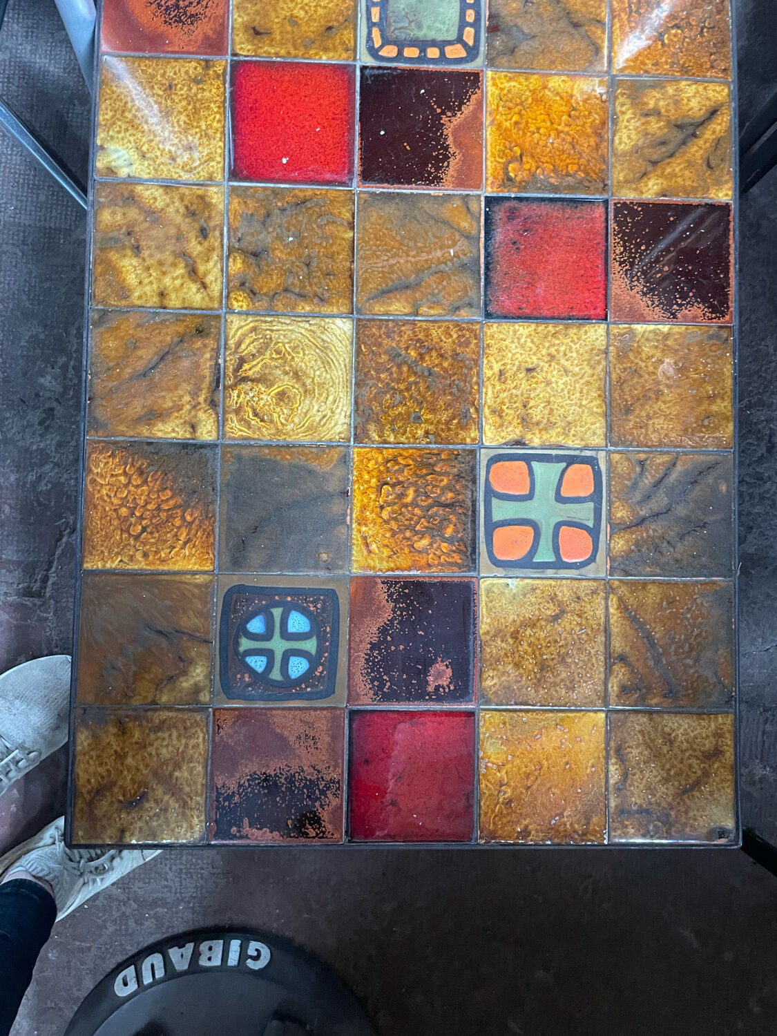 Table basse rectangulaire céramique et metal