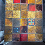 Rectangular ceramic and metal coffee table