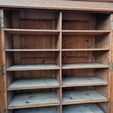 Solid oak store furniture with label door on doors