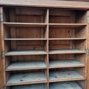 Solid oak store furniture with label door on doors