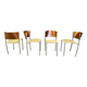 Vintage Italian wicker and chrome dining chairs, 1980s
