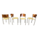 Vintage Italian wicker and chrome dining chairs, 1980s