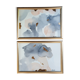 Peintures aquarelles construction abstraite