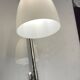 Large Opaline Glass Chrome Sconces Set of 2