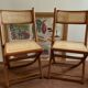 Chaises pliantes cannées