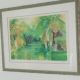 Lithograph Camille Hilaire - The river of palms - 56 x 76 certificate