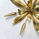 Gold leaf metal flower wall light Florentine wall light wheat ears