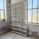 Bibliothèque, étagère XL Napoléon en bois patiné blanc