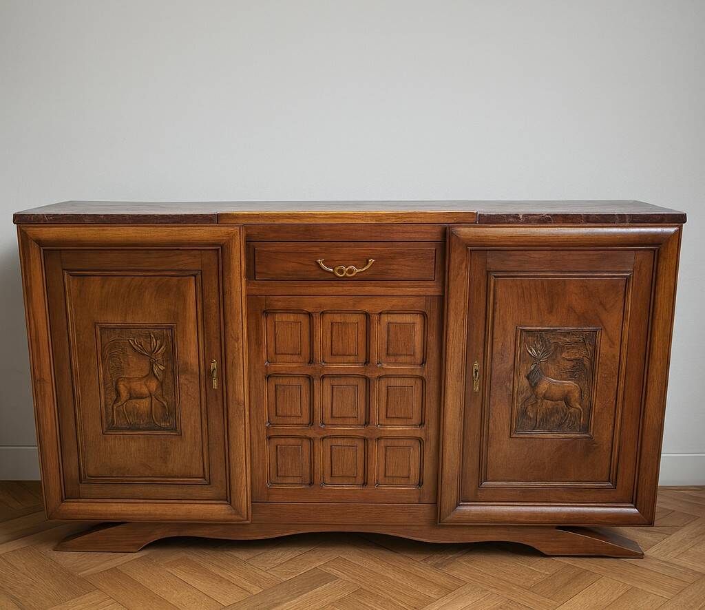 Art Deco sideboard in walnut
