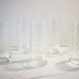 6 high ridged glasses