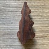 Wooden wall corner shelf