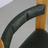 3x Postmodern Barstools in Leather, 1990s