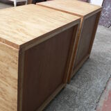 Pair of art deco bedside commode