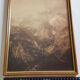 Old silver photo, massif des Ecrins, sepia tones, framed 36 x 25 cm