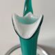 Vintage double glass vase-jug from Empoli (38 cm)