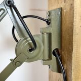 Green Industrial Military Gooseneck Scissor Wall Lamp from Elektroinstala,