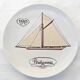 Auteuil Porcelain - Set of 6 Flat Plates - Nautical Theme