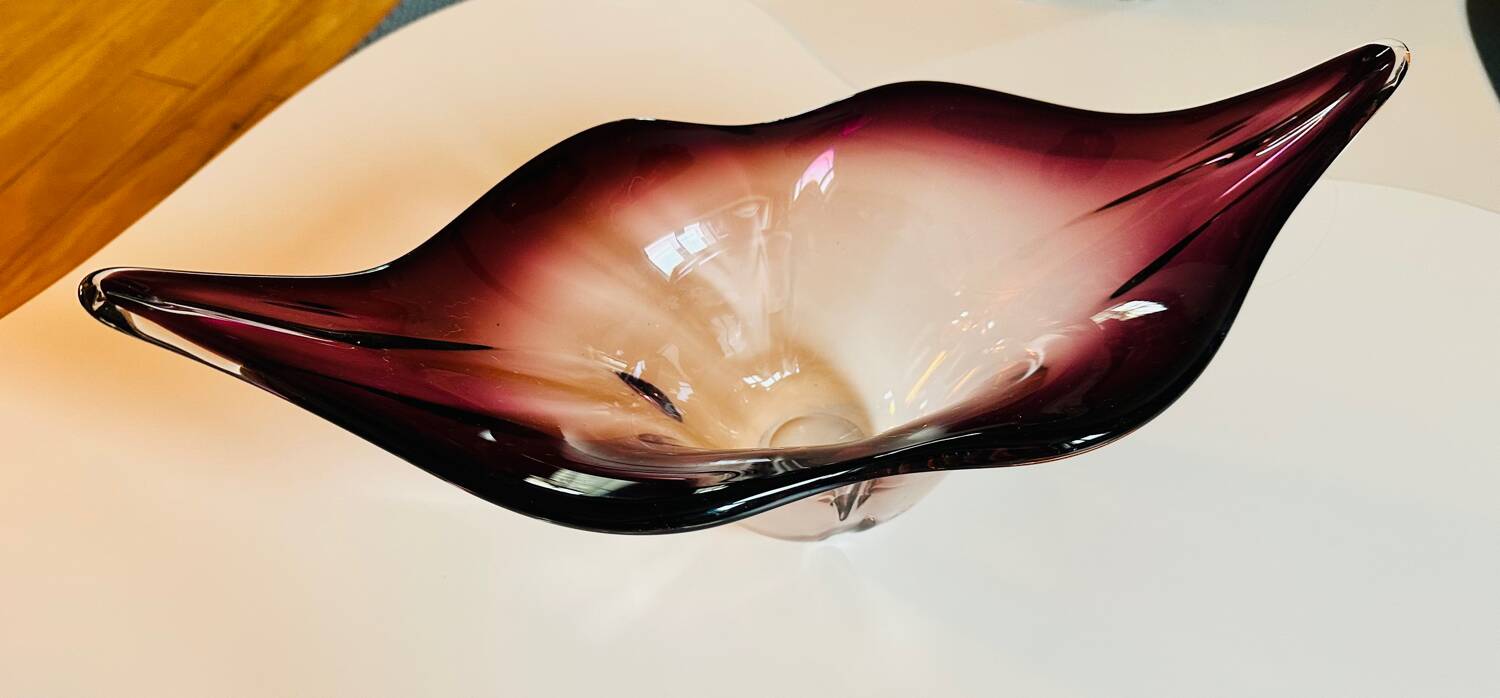 Vintage 70s Murano fruit bowl