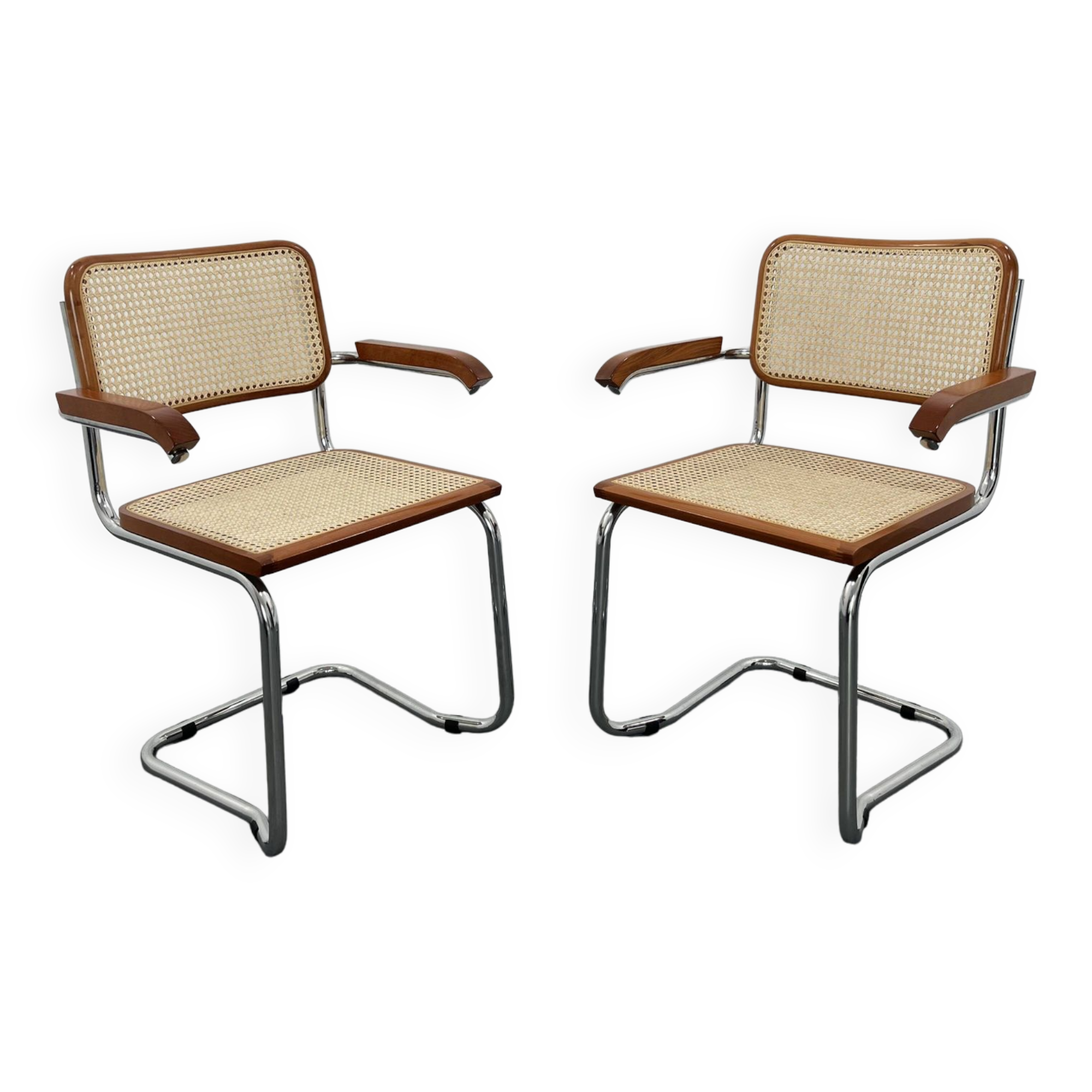 Vintage in style Cesca Chairs by Marcel Breuer, Italy, 1980s, Set of 2