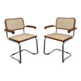 Vintage in style Cesca Chairs by Marcel Breuer, Italy, 1980s, Set of 2