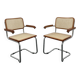 Vintage in style Cesca Chairs by Marcel Breuer, Italy, 1980s, Set of 2