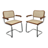 Vintage in style Cesca Chairs by Marcel Breuer, Italy, 1980s, Set of 2