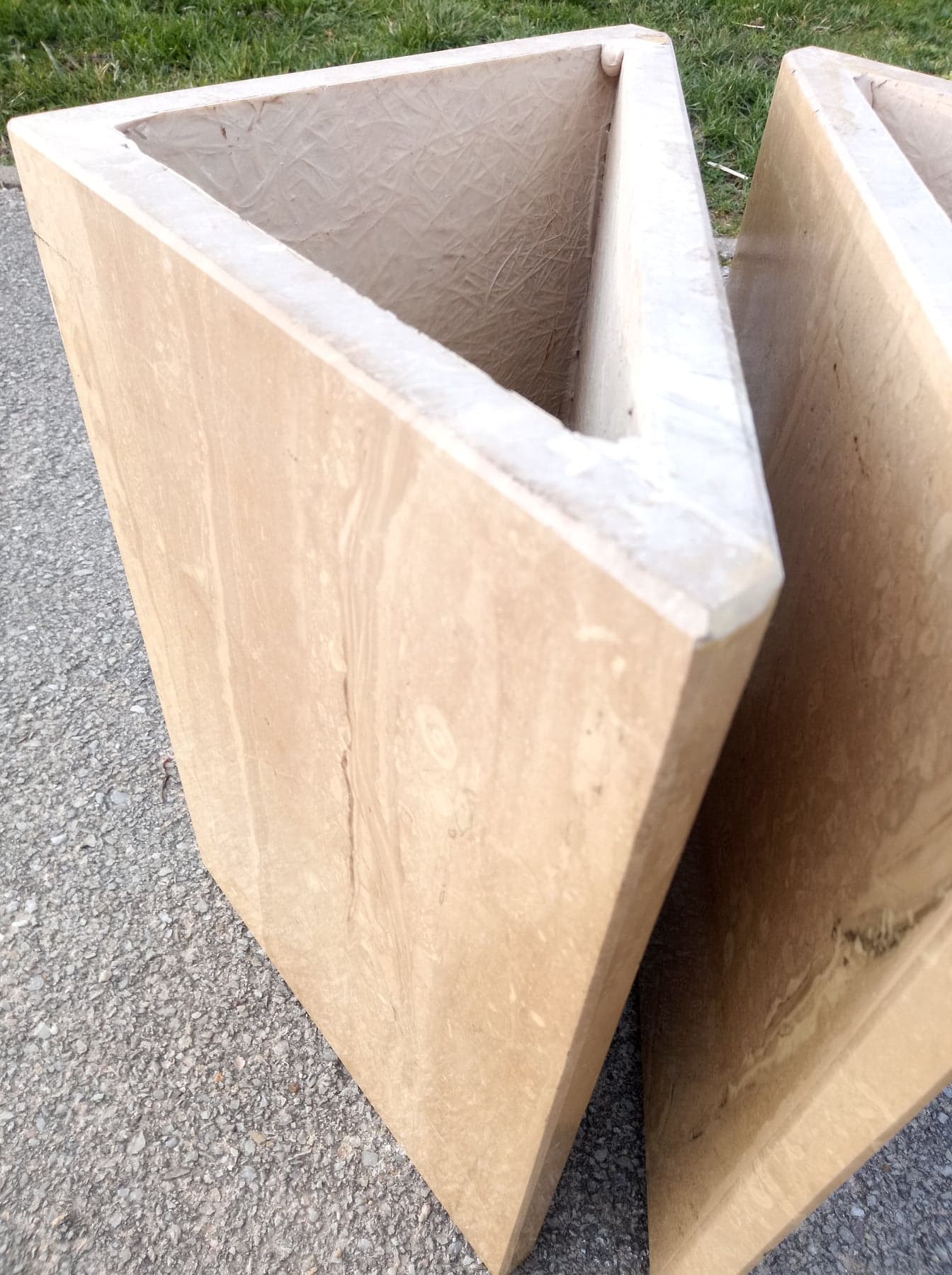 Travertine coffee table