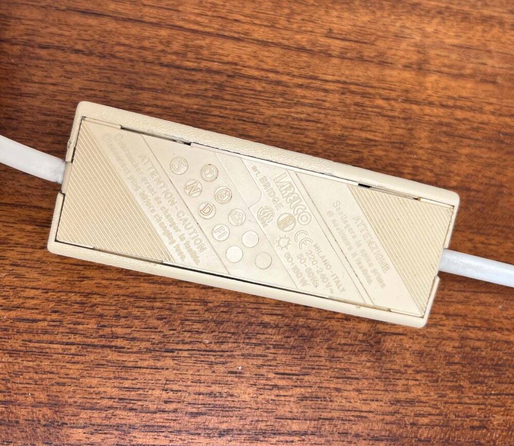 Brera table lamp, Italian postmodern vintage model by Achille Castiglioni for Flos, 1990s.