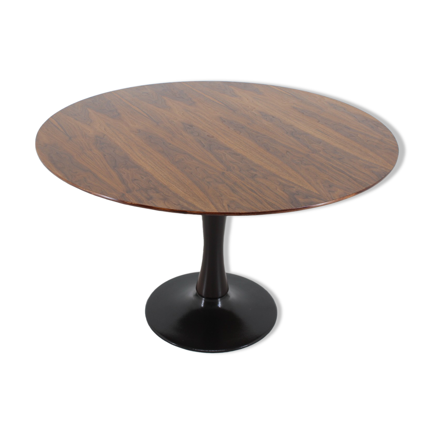 1960s Walnut Round Dining Table,Czechoslovakia