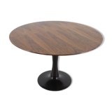 1960s Walnut Round Dining Table,Czechoslovakia