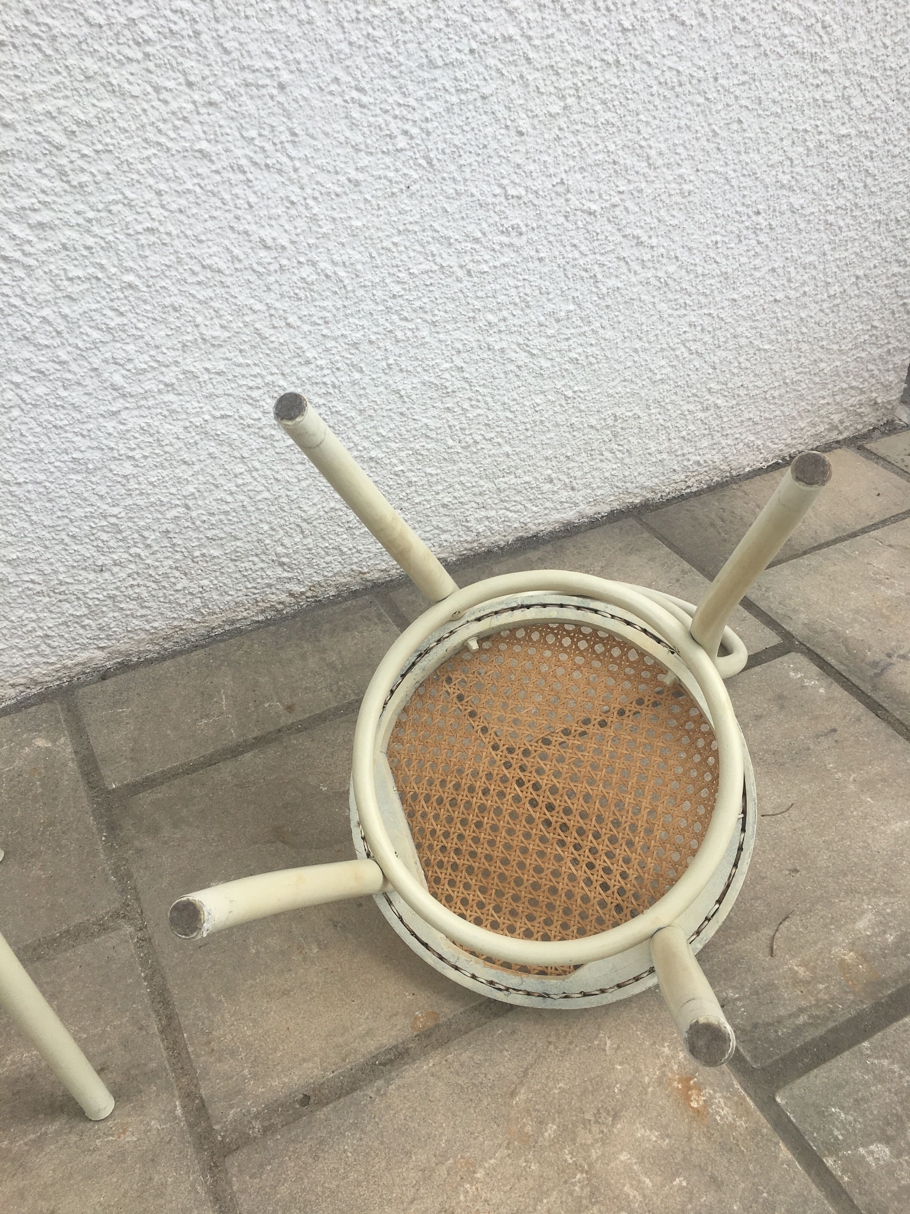 Bistro chairs in rattan and canning