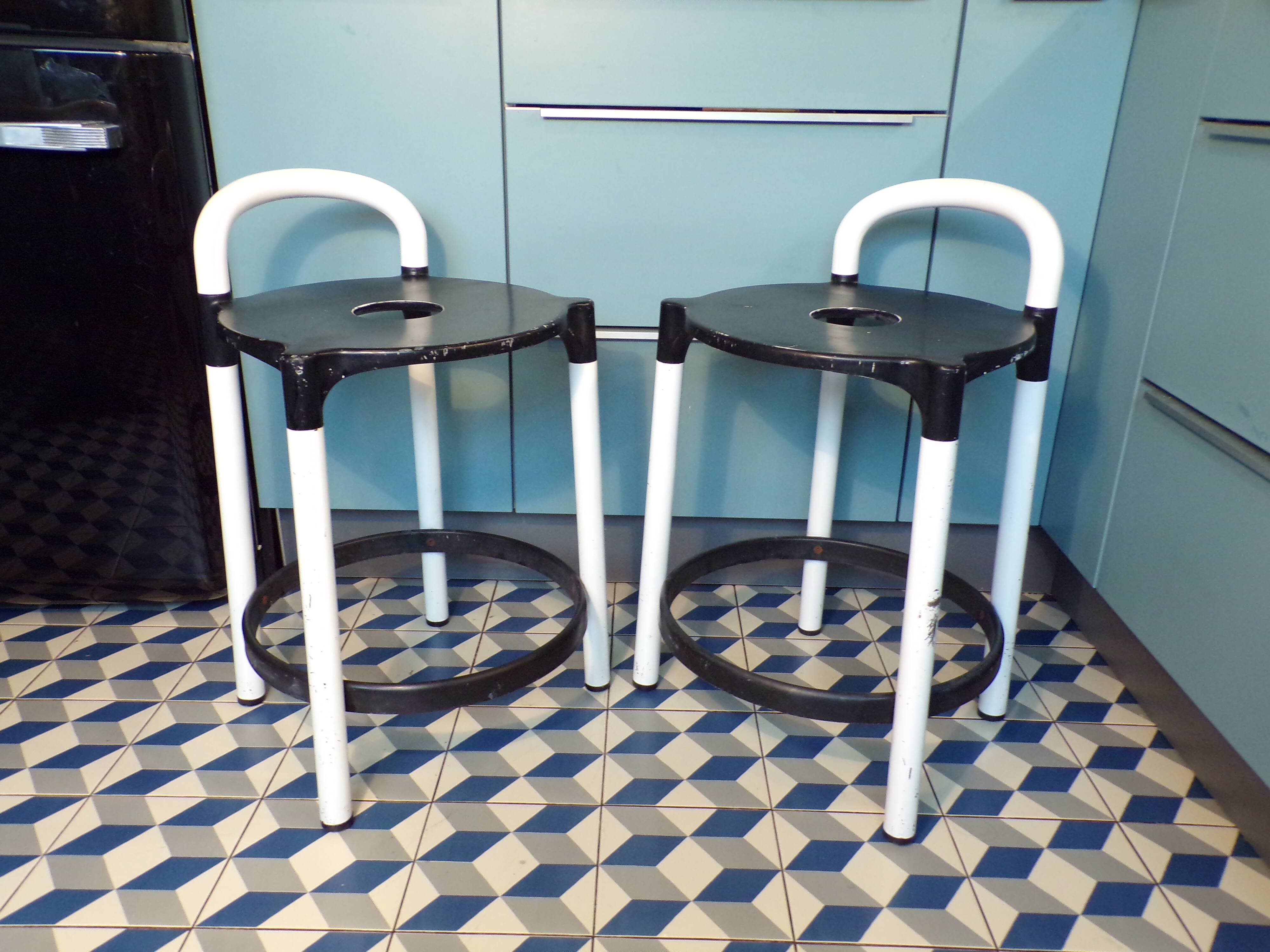 Paire de tabourets Polo par Anna Castelli Ferrieri pour Kartell