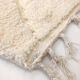 Moroccan Berber carpet blessed ouarain ecru plain with engraved diamonds 167x105cm
