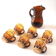 Amber glass and rattan service