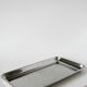Vintage rectangular stainless steel tray, 1970, 31 x 17.5 cm
