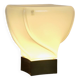 Leucos table lamp, handmade, limited edition in white opalescent glass