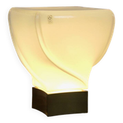 Leucos table lamp, handmade, limited edition in white opalescent glass