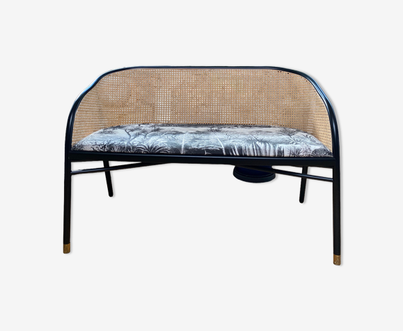 Cavallo bench The Socialite Family black wood and cannage