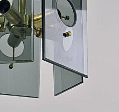 Glass hanging lamp by Gino Paroldo