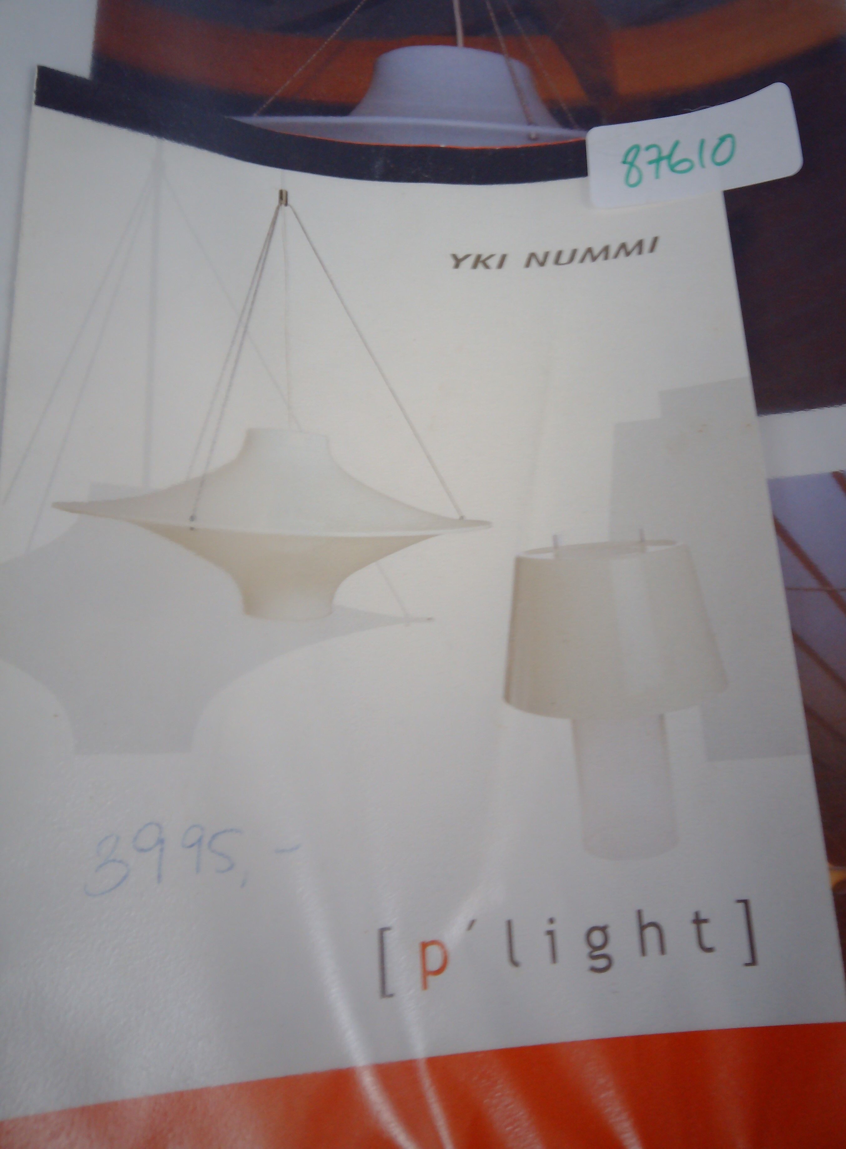 Lokki/Skyflyer pendant by Yki Nummi for Orno, Finland