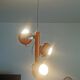 Vintage Space Age 70s Pendant Light – 3 Adjustable Spotlights – Orange
