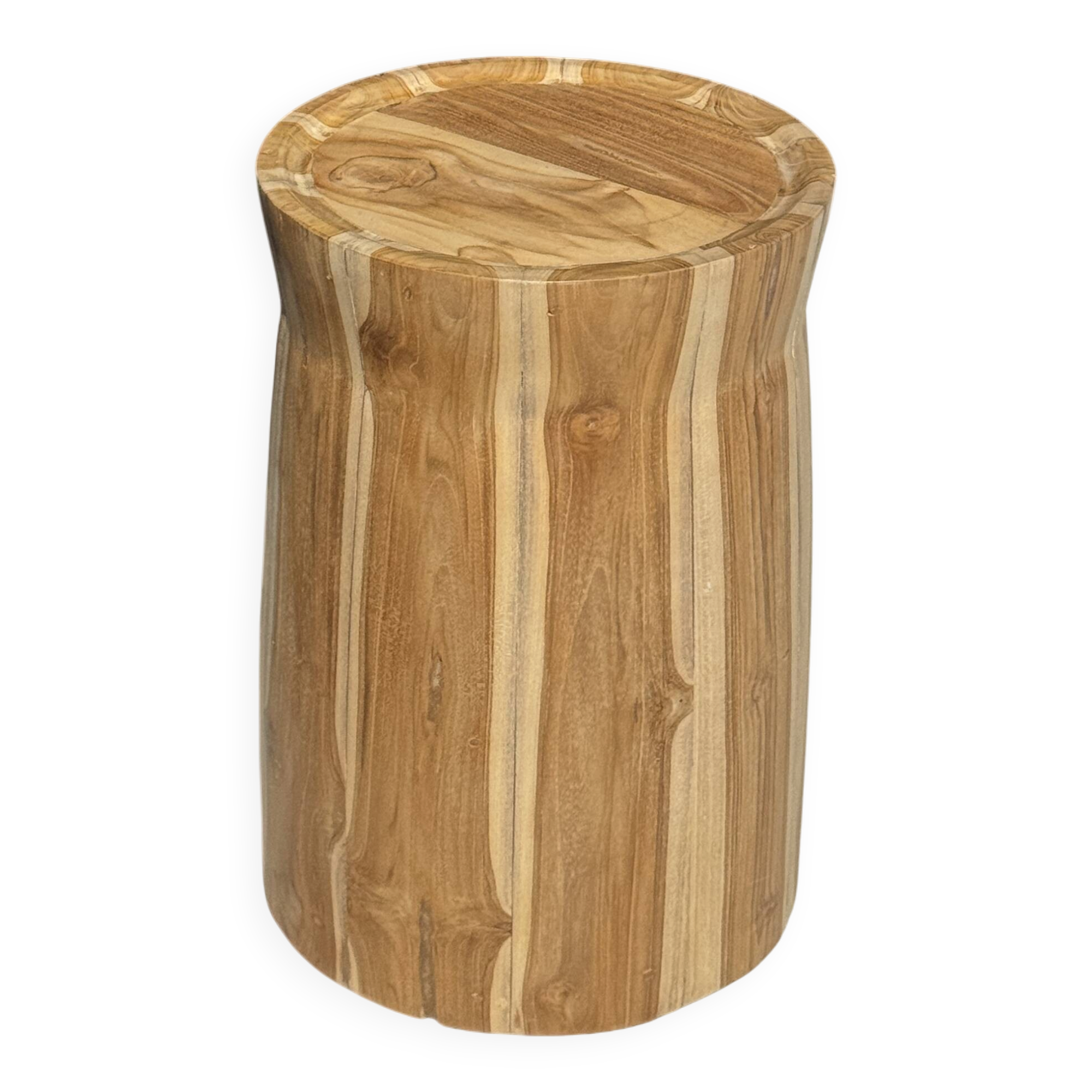 Table d'appoint ou tabouret circulaire en suar H51 D35
