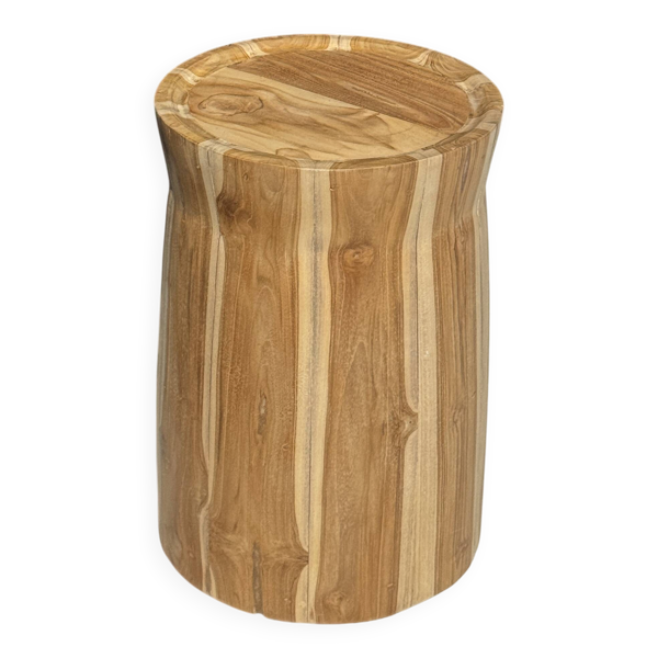 Table d'appoint ou tabouret circulaire en suar H51 D35