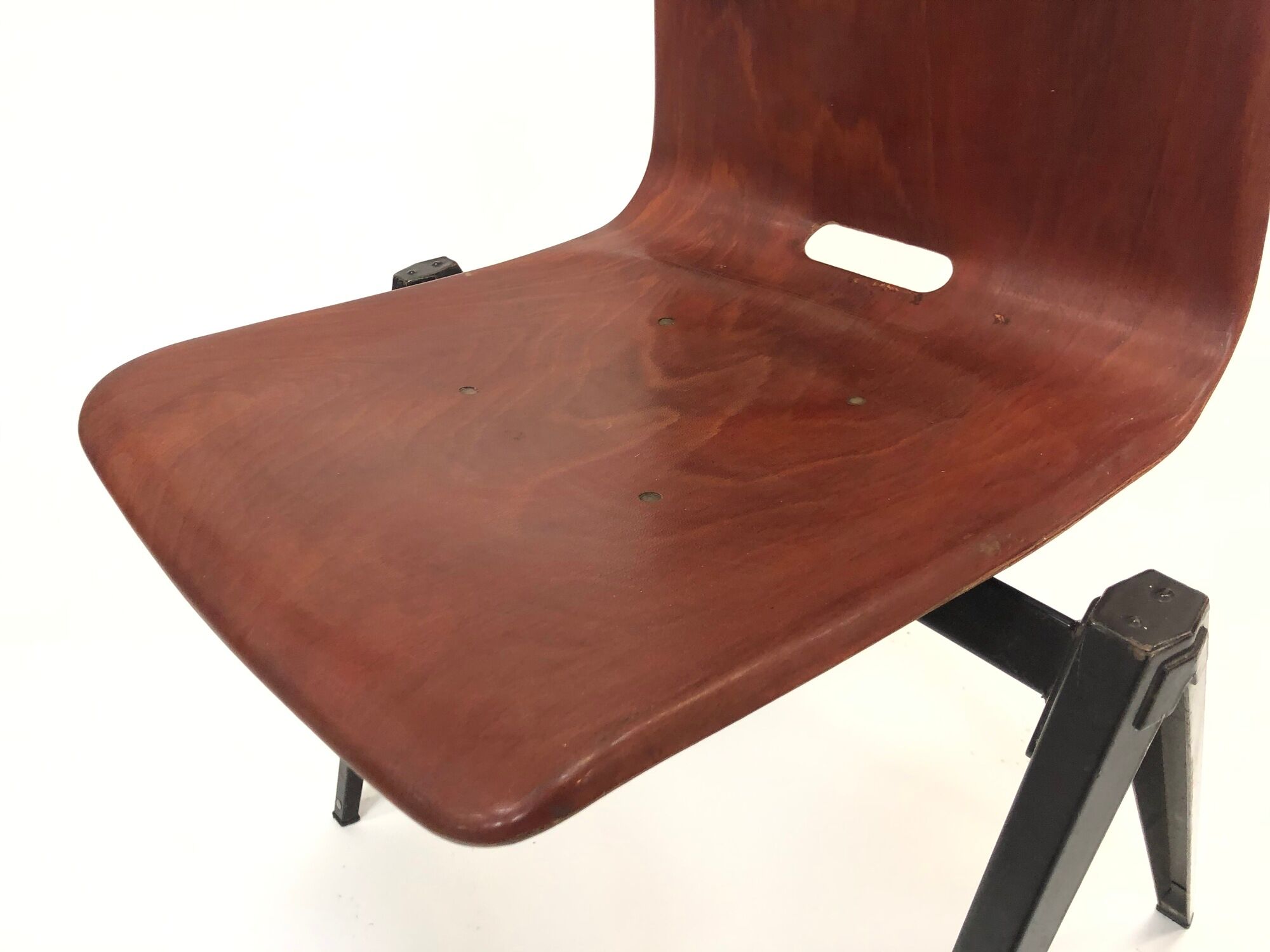Vintage set of four Galvanitas S22 school chairs in the Netherlands