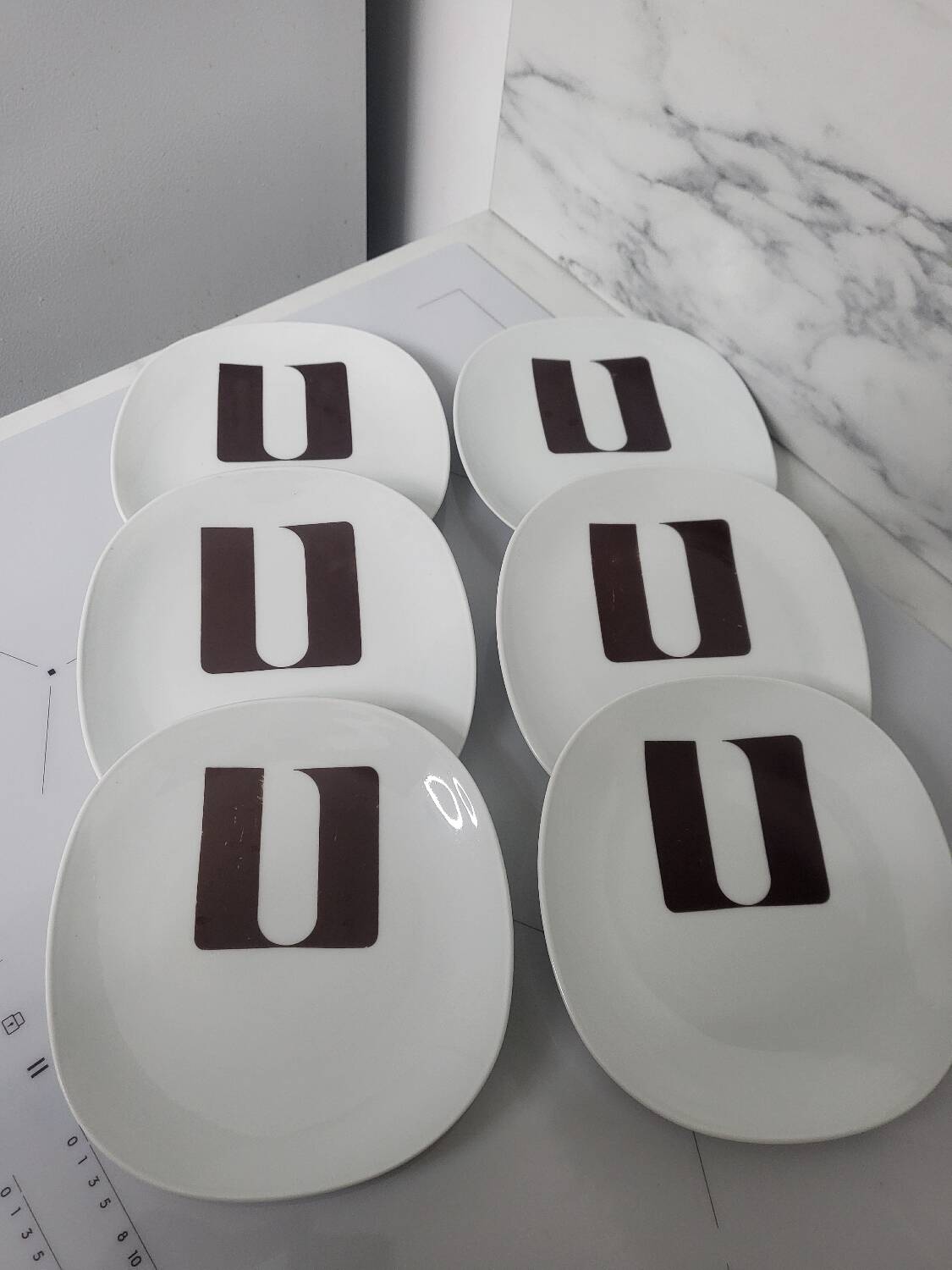 Lot 6 assiettes vintage 70 georges boyer limoges