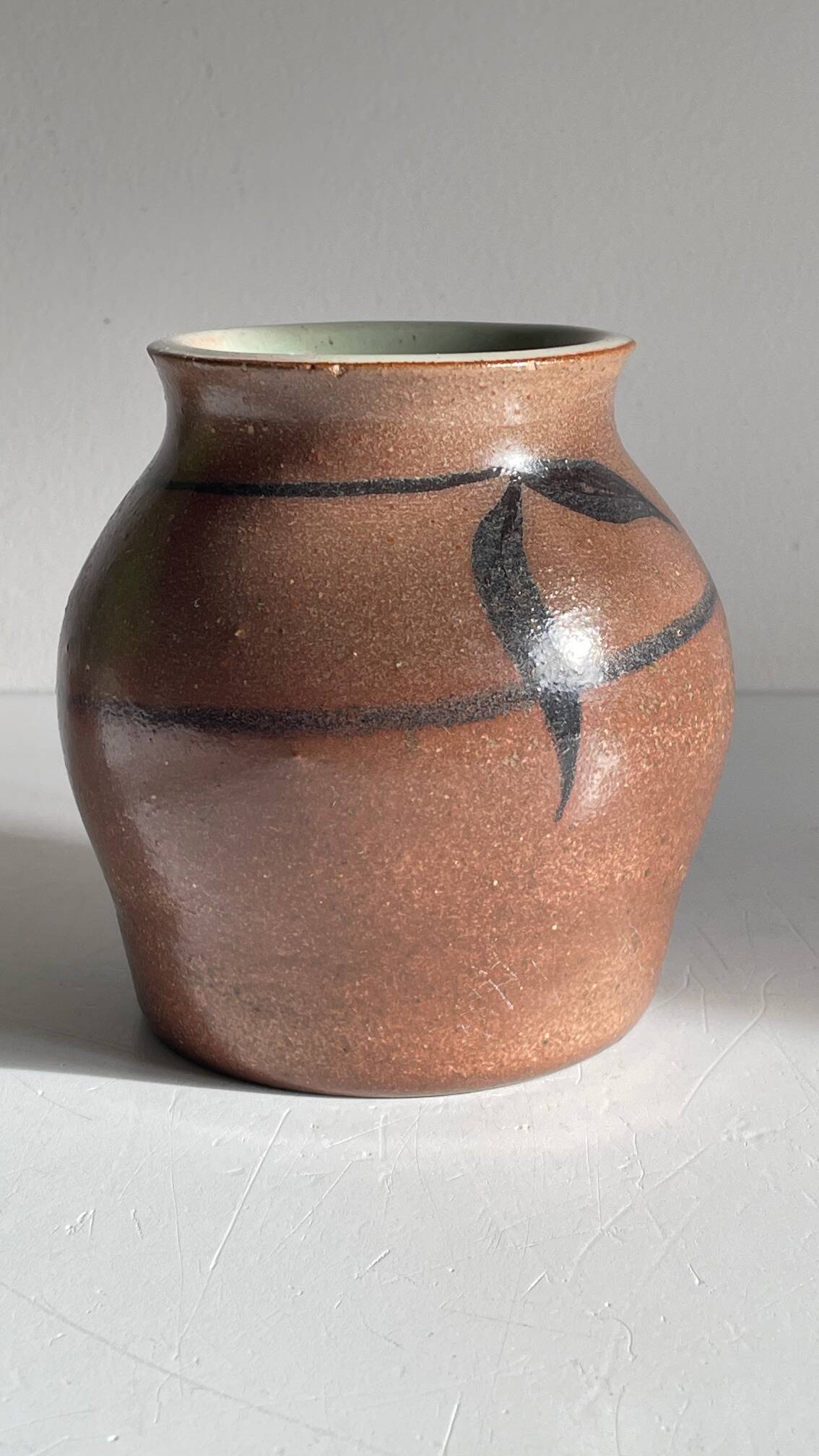 VASE Artisanal Signed Stoneware VINTAGE