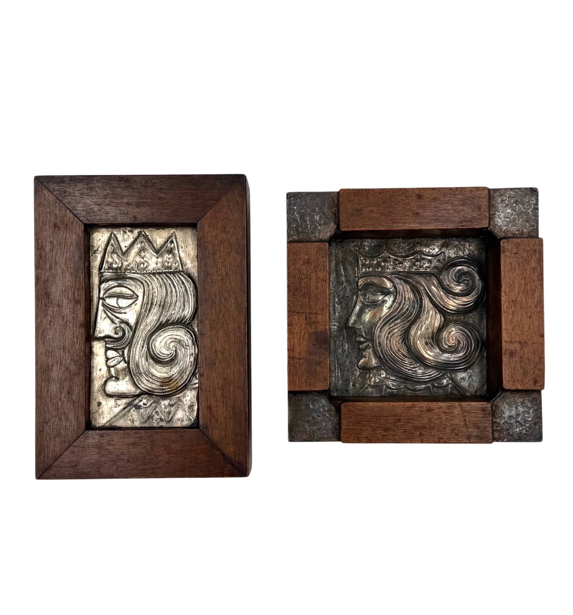 Mid-century rare Smoking Set, ashtray and cigars box, Italy 1950s
