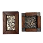 Mid-century rare Smoking Set, ashtray and cigars box, Italy 1950s