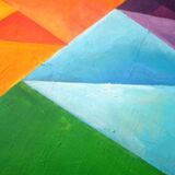 Acrylic constructivist painting